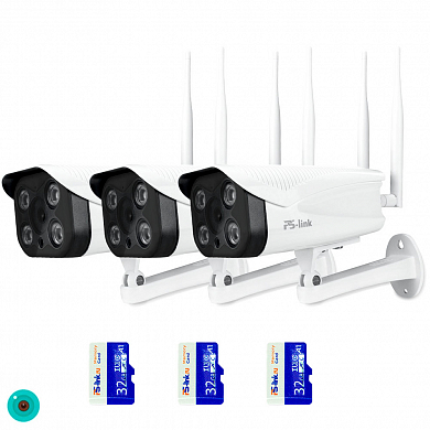 Комплект видеонаблюдения WIFI Ps-Link KIT-XME303-WIFI / 3Мп / 3 камеры — детальное фото