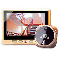 Видеоглазок для входной двери Ps-Link 4,3DM Gold — фото товара