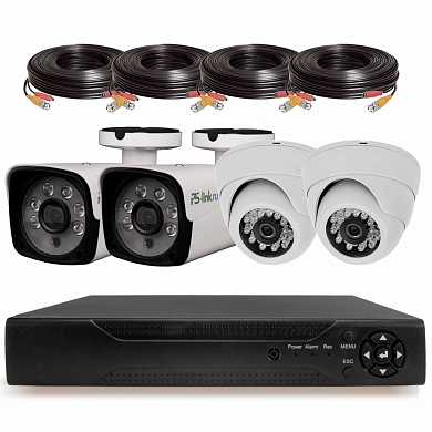 Комплект видеонаблюдения AHD 2Мп Ps-Link KIT-B204HD / 4 камеры — детальное фото