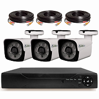 Комплект видеонаблюдения AHD 2Мп Ps-Link KIT-C203HD / 3 камеры — фото товара