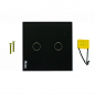 Настенный выключатель сенсорный Ps-Link WF-E2 / WIFI / 2 канала / Черный