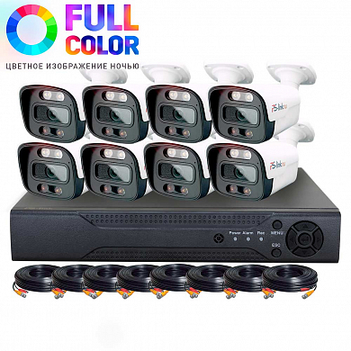 Комплект видеонаблюдения AHD 5Мп PS-link KIT-C508HDC / 8 камер / FullColor — детальное фото