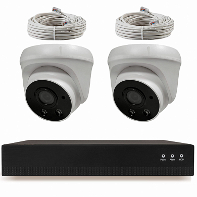 Комплект видеонаблюдения IP Ps-Link KIT-A502IPM-POE / 5Мп / 2 камеры / запись звука — детальное фото