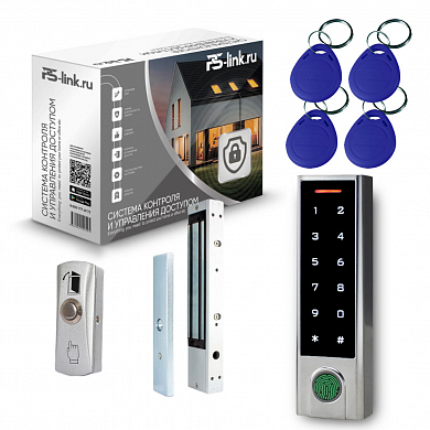 Комплект СКУД WIFI на одну дверь Ps-Link KIT-HF3WF-280 / сканер отпечатков / магнитный замок 280кг / RFID — детальное фото