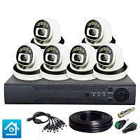 Комплект видеонаблюдения AHD 8Мп Ps-Link KIT-A806HDC / 6 камер / FullColor — фото товара