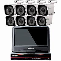 Комплект видеонаблюдения AHD 2Мп Ps-Link KIT-C9208HD / 8 камер / монитор — фото товара