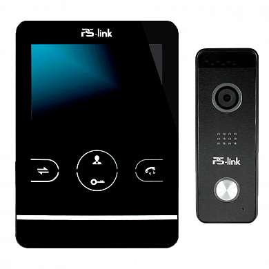 Комплект видеодомофона с вызывной панелью Ps-Link KIT-402DPB-207CR-B — детальное фото