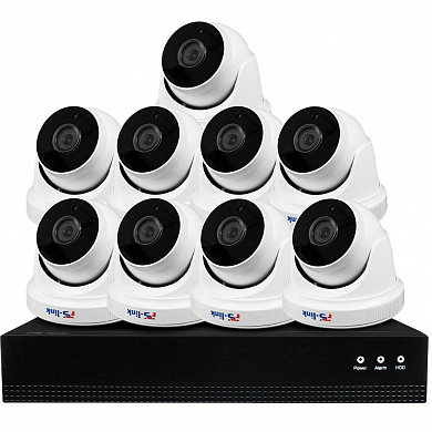 Комплект видеонаблюдения IP Ps-Link KIT-A809IP-POE / 8Мп / 9 камер / питание POE — детальное фото