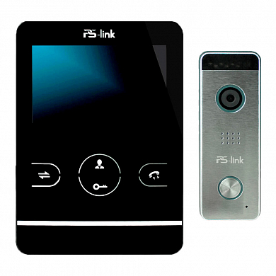 Комплект видеодомофона с вызывной панелью Ps-Link KIT-402DPB-207CR-S — детальное фото