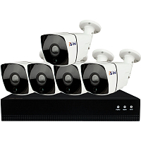 Комплект видеонаблюдения IP Ps-Link KIT-C805IP-POE / 8Мп / 5 камер / питание POE — фото товара