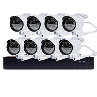 Комплект видеонаблюдения IP Ps-Link KIT-C508IP-POE / 5Мп / 8 камер / питание POE — фото товара