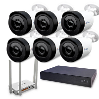Комплект видеонаблюдения WIFI Ps-Link KIT-XMG306RD-WIFI / 3Мп / 6 камер — фото товара