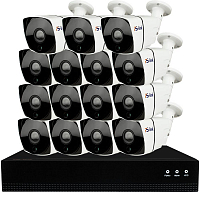Комплект видеонаблюдения IP Ps-Link KIT-C815IP-POE / 8Мп / 15 камер / питание POE — фото товара