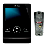 Комплект видеодомофона с вызывной панелью Ps-Link KIT-402DPB-201CR-S — фото товара