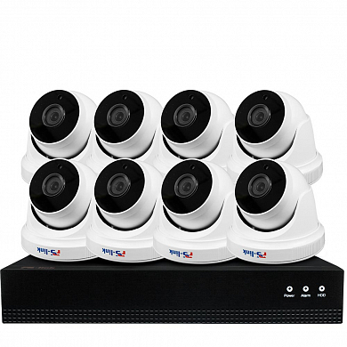 Комплект видеонаблюдения IP Ps-Link KIT-A808IP-POE / 8Мп / 8 камер / питание POE — детальное фото