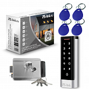 Комплект СКУД на одну дверь Ps-Link KIT-T1101EM-CH / эл. механический замок / кодовая панель / RFID — фото товара
