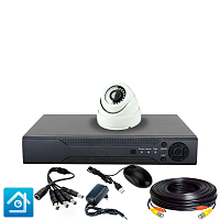 Комплект видеонаблюдения AHD 5Мп Ps-Link KIT-A501HDV / 1 камера / антивандальный — фото товара