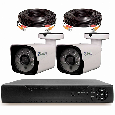 Комплект видеонаблюдения AHD 2Мп Ps-Link KIT-C202HD / 2 камеры — детальное фото