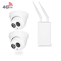 Комплект видеонаблюдения 4G Ps-Link KIT-A202V-4G / 2Мп / 2 камеры — фото товара