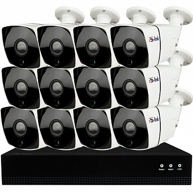 Комплект видеонаблюдения IP Ps-Link KIT-C812IP-POE / 8Мп / 12 камеры / питание POE — детальное фото