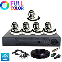 Комплект видеонаблюдения AHD 5Мп Ps-Link KIT-A505HDC / 5 камер / FullColor — фото товара