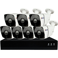 Комплект видеонаблюдения IP Ps-Link KIT-C807IP-POE / 8Мп / 7 камер / питание POE — фото товара