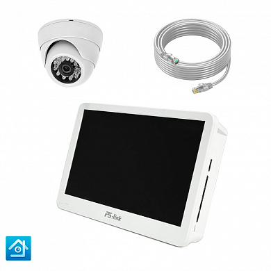 Комплект видеонаблюдения IP Ps-Link KIT-A501IP-POE-LCD / 5Мп / 1 камера / монитор — детальное фото