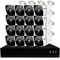 Комплект видеонаблюдения IP Ps-Link KIT-C816IP-POE / 8Мп / 16 камер / питание POE — фото товара