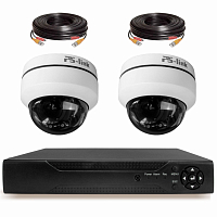 Комплект видеонаблюдения AHD 2Мп Ps-Link KIT-RTB202HD / 2 камеры / PTZ — фото товара