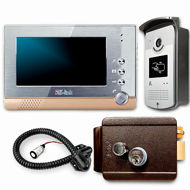 Комплект видеодомофона с электромеханическим замком и RFID считывателем Ps-Link KIT-VD07R-ID-MB — детальное фото