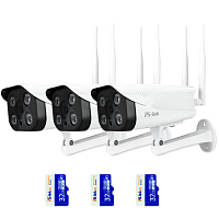 Комплект видеонаблюдения WIFI Ps-Link KIT-XME303-WIFI / 3Мп / 3 камеры — фото товара