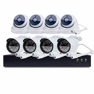 Комплект видеонаблюдения IP 5Мп Ps-Link KIT- B508IP-POE 8 камер для улицы и для помещения — детальное фото