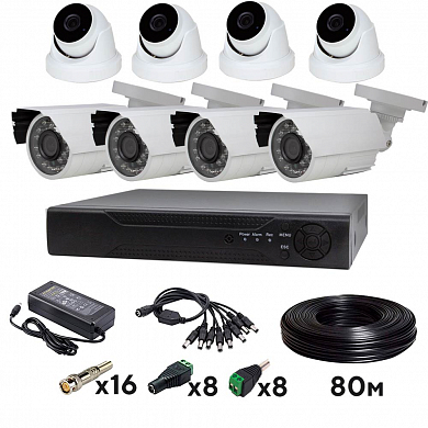 Комплект видеонаблюдения AHD Ps-Link KIT-B508HD 8 камер 5Мп внутренние и уличные — детальное фото