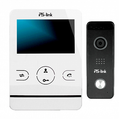 Комплект видеодомофона с вызывной панелью Ps-Link KIT-402DPW-207CR-B — детальное фото