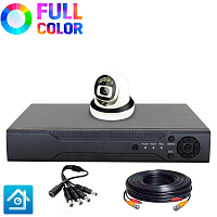 Комплект видеонаблюдения AHD 2Мп Ps-Link KIT-A201HDC / 1 камера / FullColor — фото товара
