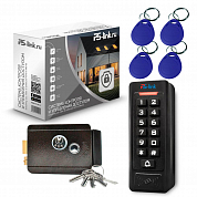 Комплект СКУД на одну дверь Ps-Link KIT-C1EM-B / эл. механический замок / кодовая панель / RFID — фото товара