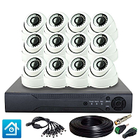 Комплект видеонаблюдения AHD 2Мп Ps-Link KIT-A212HD / 12 камер — фото товара