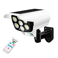 Муляж уличной видеокамеры YG-1575 с прожектором, датчиком движения, солнечной панелью, мигающим led огнем — фото товара