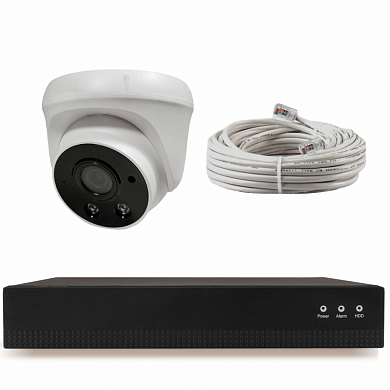 Комплект видеонаблюдения IP Ps-Link KIT-A501IPM-POE / 5Мп / 1 камера / запись звука — детальное фото