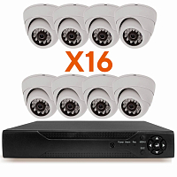 Комплект видеонаблюдения AHD 2Мп Ps-Link KIT-A216HD / 16 камер — фото товара