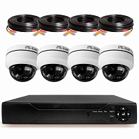 Комплект видеонаблюдения AHD 2Мп Ps-Link KIT-RTB204HD / 4 камеры / PTZ — фото товара