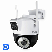 Камера видеонаблюдения WIFI 2Мп Ps-Link PS-WPG20  / 2 объектива / LED / поворотная — фото товара