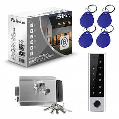 Комплект СКУД WIFI на одну дверь Ps-Link KIT-HF3WF-CH/ сканер отпечатков / эл. механический замок / RFID — детальное фото