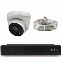 Комплект видеонаблюдения IP Ps-Link KIT-A201IPM-POE / 2Мп / 1 камера / запись звука — фото товара