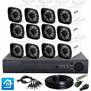 Комплект видеонаблюдения AHD 2Мп Ps-Link KIT-C212HD / 12 камер — фото товара