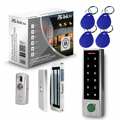 Комплект СКУД WIFI на одну дверь Ps-Link KIT-HF3WF-180 / сканер отпечатков / магнитный замок 180кг / RFID — детальное фото