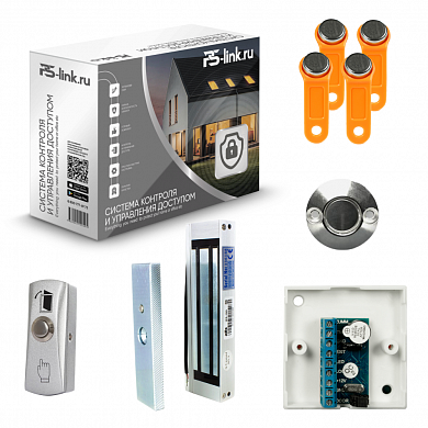 Комплект СКУД Ps-Link KIT-Z5R-180 / эл. магнитный замок / кнопка выхода / считыватель RFID — детальное фото