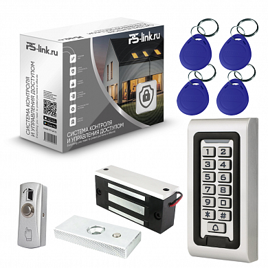 Комплект СКУД на одну дверь Ps-Link KIT-AK601W-60 / магнитный замок на 60 кг / кодовая панель / RFID — детальное фото