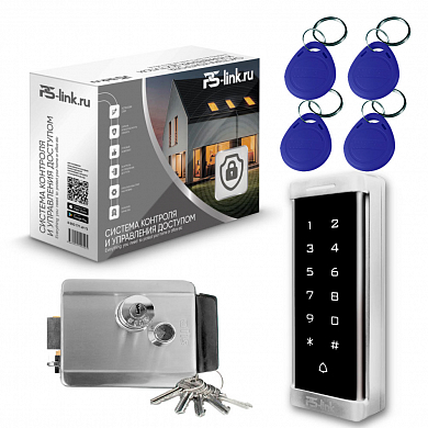 Комплект СКУД на одну дверь Ps-Link KIT-T6MF-CH / эл. механический замок / кодовая панель / RFID — детальное фото
