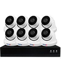 Комплект видеонаблюдения IP Ps-Link KIT-A808IP-POE / 8Мп / 8 камер / питание POE — фото товара
